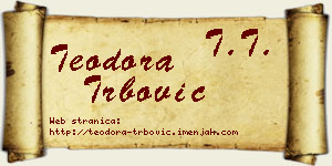 Teodora Trbović vizit kartica